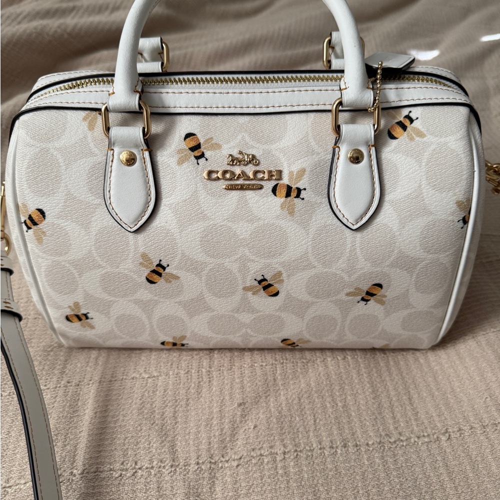 Coach Rowan Crosdbody Signature Bee Print Bag
